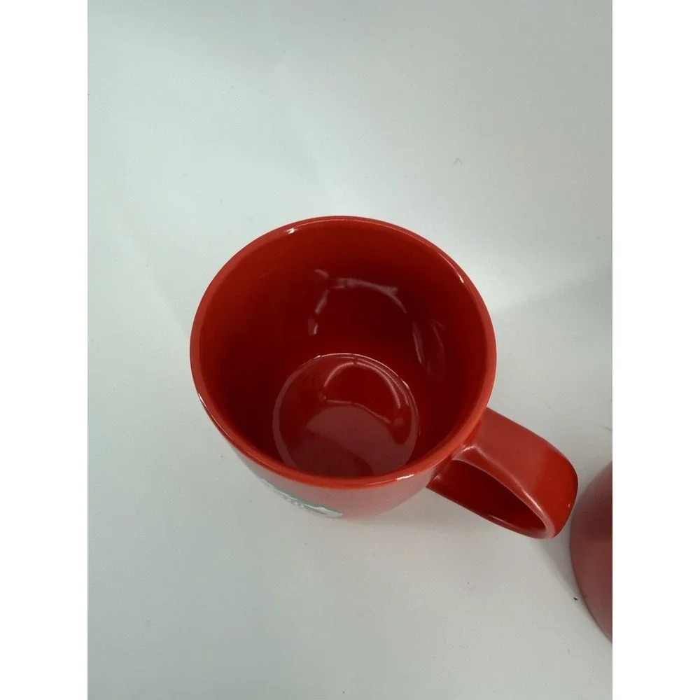 Starbucks Mugs Red w/ Green Siren Logo 12oz Coffee Cups
